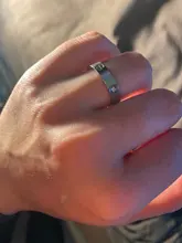 Anillo de boda de acero inoxidable con circonitas cruzadas para mujer, niña y hombre, 2021