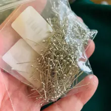 Alfileres de cabeza de oro/plata/rodio/bronce para joyería, agujas para manualidades, 200pcs20-50mm