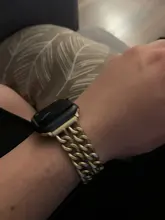 Correa de acero inoxidable para Apple Watch SE 6 5 4, banda de 40mm y 44mm, pulsera de eslabones de Metal para iwatch Series 1, 2, 3, 42mm y 38mm