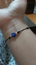 Pinky Promise-pulsera de papel tejida con ojo malvado para mujer, pulseras de hilo rojo de la suerte ajustables, joyería