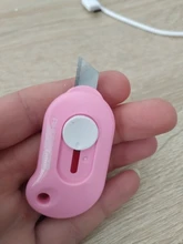 3 uds Mini portátil pequeña utilidad cuchillo gancho de cinturón caja Invisible de corte cortador de suministros de oficina de corte cuchillo COLOR al azar