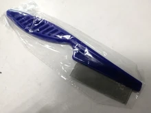 Peine multicolor para peluquería de mascotas, cepillo de pulgas para cachorros, peines de pelo de acero inoxidable, suministros de limpieza de perro y gato