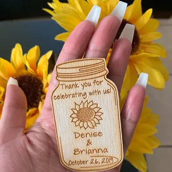 Wedding favor gift save the date magnet, Mason Jar with Sunflower Save our Date Magnets, rustic Engraved wood Wedding invitation
Wedding favor gift save the date magnet, Mason Jar with Sunflower Save our Date Magnets, rustic Engraved wood Wedding invitation