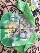 De dibujos animados de manga larga Baberos de algodón para bebé impermeable pañuelo Reversible Baberos niños comiendo delantal con dibujos alimentación de bebé paño del Burp