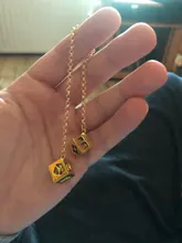 Pulsera de Color dorado antiguo, accesorio de dados de la suerte, con cadena de eslabones, joyería con espejo de coche, Han Solo, 1,25 cm, nueva
