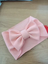 Diadema con lazo grande para niña, bandanas elásticas de Color sólido, cintas para el pelo para niña y niño, turbante para bebé, accesorios para el cabello