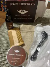 Juego de 4 Uds. Para el crecimiento de la barba de Barbe, aceite de esencia potenciador, bálsamo nutritivo, acondicionador de pelo con rodillo de peine, cuidado Facial para hombres