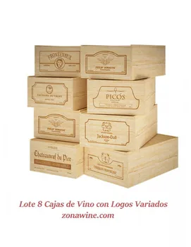 Lot of 8 wooden boxes for 12 bottles of wine/Logos Varied. Measures: High 19/35/54 cm Bottom.
Lot of 8 wooden boxes for 12 bottles of wine/Logos Varied. Measures: High 19/35/54 cm Bottom.