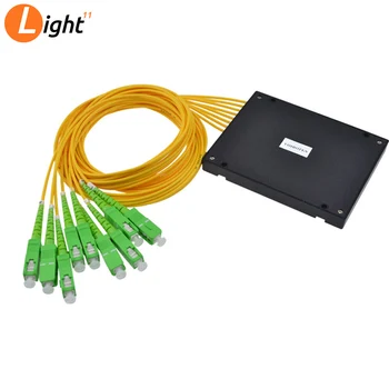 SC APC 1x8 PLC Fiber optical splitter single mode with SC APC connector FTTH SC APC
SC APC 1x8 PLC Fiber optical splitter single mode with SC APC connector FTTH SC APC