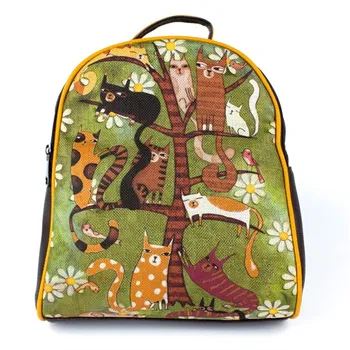 Animals Tree and Cat Pattern Drawing Cricket 2020 New Season Black Ethnic Backpack
Animals Tree and Cat Pattern Drawing Cricket 2020 New Season Black Ethnic Backpack