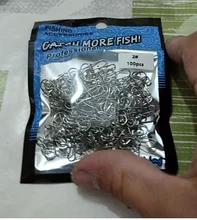 Rompin 100 Uds 000-5 # Pesca bien enganchado broche de presión de acero inoxidable 304 de Pesca barril giratoria atraer conector accesorios de Pesca