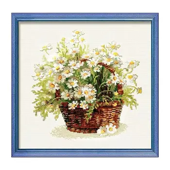 Still Life with Lavender Blooming Daisy Wild Flower in Basket Stamped Cross Stitch Kit Embroidery needlework set
Still Life with Lavender Blooming Daisy Wild Flower in Basket Stamped Cross Stitch Kit Embroidery needlework set