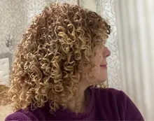 Peluca de pelo sintético Afro para mujer, pelo corto rizado de 14 pulgadas con flequillo, color rojo y marrón, belleza dorada