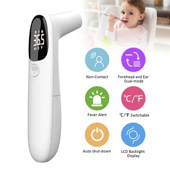 Non-contact Infrared Ear Thermometer ℃/℉ Switchable LCD Backlight Display Accurate Measuring Fast Reading & Fever Alarm for Baby
Non-contact Infrared Ear Thermometer ℃/℉ Switchable LCD Backlight Display Accurate Measuring Fast Reading & Fever Alarm for Baby