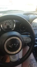 Pegatina de anillo de cristal para decoración de volante de coche, para Mini Cooper R55 R56 R60 Styling