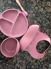 4 unids/set libre de BPA silicona bebé vajilla babero impermeable de Color sólido cena plato hondo con ventosa y cuchara para niños