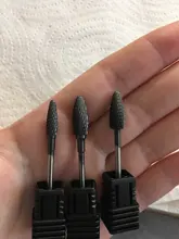 Asweina-broca de carburo de titanio negro, 9 tipos, fresa eléctrica para aparatos de manicura, accesorios, herramientas