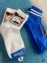 Disney-Calcetines transpirables con diseño de expresión de Mickey para mujer, medias de color sólido, para adulto, fresco y divertido, 1 par