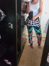CM YAYA Streetwear mujeres de cuerdas pantalones de cintura alta pantalones de Hip Hop deportiva deportes Jogger pantalones de chándal