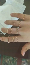 Yobest-Conjunto de anillos Vintage bohemios para mujer, juego de sortijas geométricas con forma de media Luna Dorada para mujer, conjunto de anillos con personalidad de cristal, regalo de joyería para fiesta