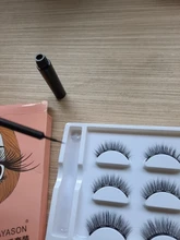Moda mujer 3 pares magnético delineador de ojos Set de pestañas postizas pegamento libre de imán de las pestañas de Bushy rizado pestaña extender maquillaje