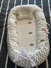 Cama nido portátil para bebé recién nacido, cuna de viaje, tumbona de bebé, parachoques con cojín de almohada
