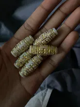 10 Uds joyería del pelo trenza anillos con decoración colgantes rastas cuentas esposas anillos de imitación de madera abalorios de plástico Accesorios