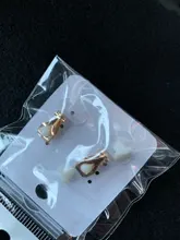 GRACE JUN-pendientes de piedra de Color dorado para mujer, aretes sin perforaciones, con Clip geométrico, joyería 2019