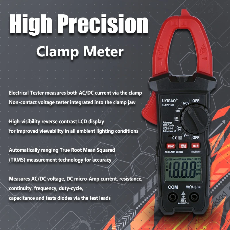 Mini Clamp Meter Digital True RMS AC/DC Current Voltage Tester VFC Capacitance Non Contact Multimeter Clamp amperimetro
Mini Clamp Meter Digital True RMS AC/DC Current Voltage Tester VFC Capacitance Non Contact Multimeter Clamp amperimetro