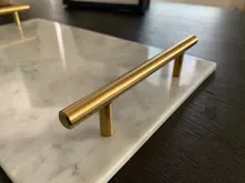 KAK-perillas de manija recta para puerta de cocina, manijas de acero inoxidable doradas de 2 ~ 20, 10mm de diámetro, para muebles