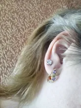 Pendientes de tuerca inusuales para mujer, joyería coreana, regalo de San Valentín, bisutería de Color rojo y plateado, pendientes de precio de fábrica, 1 par