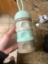 Caja de almacenamiento portátil para comida de bebé, contenedor de leche con dibujos animados de cereales esenciales, estilo Rana, 3 niveles