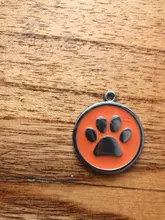Collar de acero inoxidable con grabado para perro, placa personalizada con etiquetas de nombre, colgante antipérdida