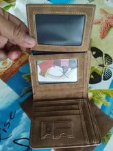 Hombres cartera billetera de cuero Slim Hipster de piel de vaca de tarjeta de crédito/portadores de identificación de monederos de negocios billetera plegable