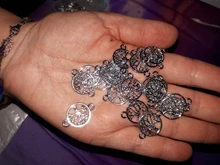 20 unids/lote planta árbol agujero doble encantos de cuerda de cadenas conector para pulsera collar de colgantes de la fabricación de la joyería DIY Accesorios