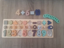 Juguetes Montessori de madera para niños, tablero educativo de ayuda para enseñanza, geometría, juego de juguetes digitales para bebés, preescolar