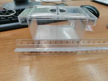 Caja de aislamiento de cría de pecera de acrílico transparente, soporte para incubadora de acuario
