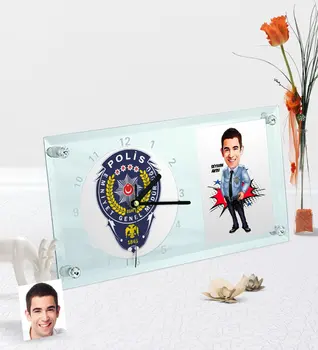 Personalized Mr Polis Caricature Of Desktop Glass clock-1 
Personalized Mr Polis Caricature Of Desktop Glass clock-1