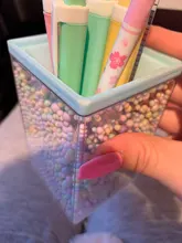 Estuche de lápices creativo de gran capacidad para escritorio, soporte para bolígrafos transparente, decoración, almacenamiento