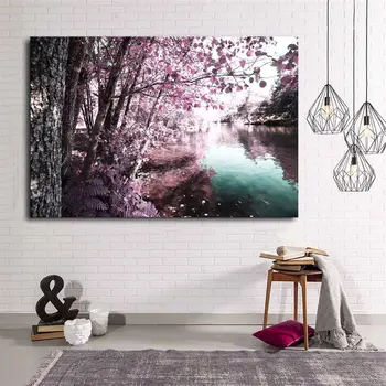 Pink Leaf Lake Canvas Painting
Pink Leaf Lake Canvas Painting