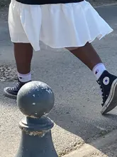 De las mujeres de la moda una línea falda de tul elástico cintura alta fiesta largo Maxi falda