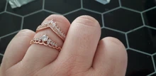 Anillos de corona de princesa para mujer, joyería de boda declaración de temperamento de circonia cúbica transparente clásica