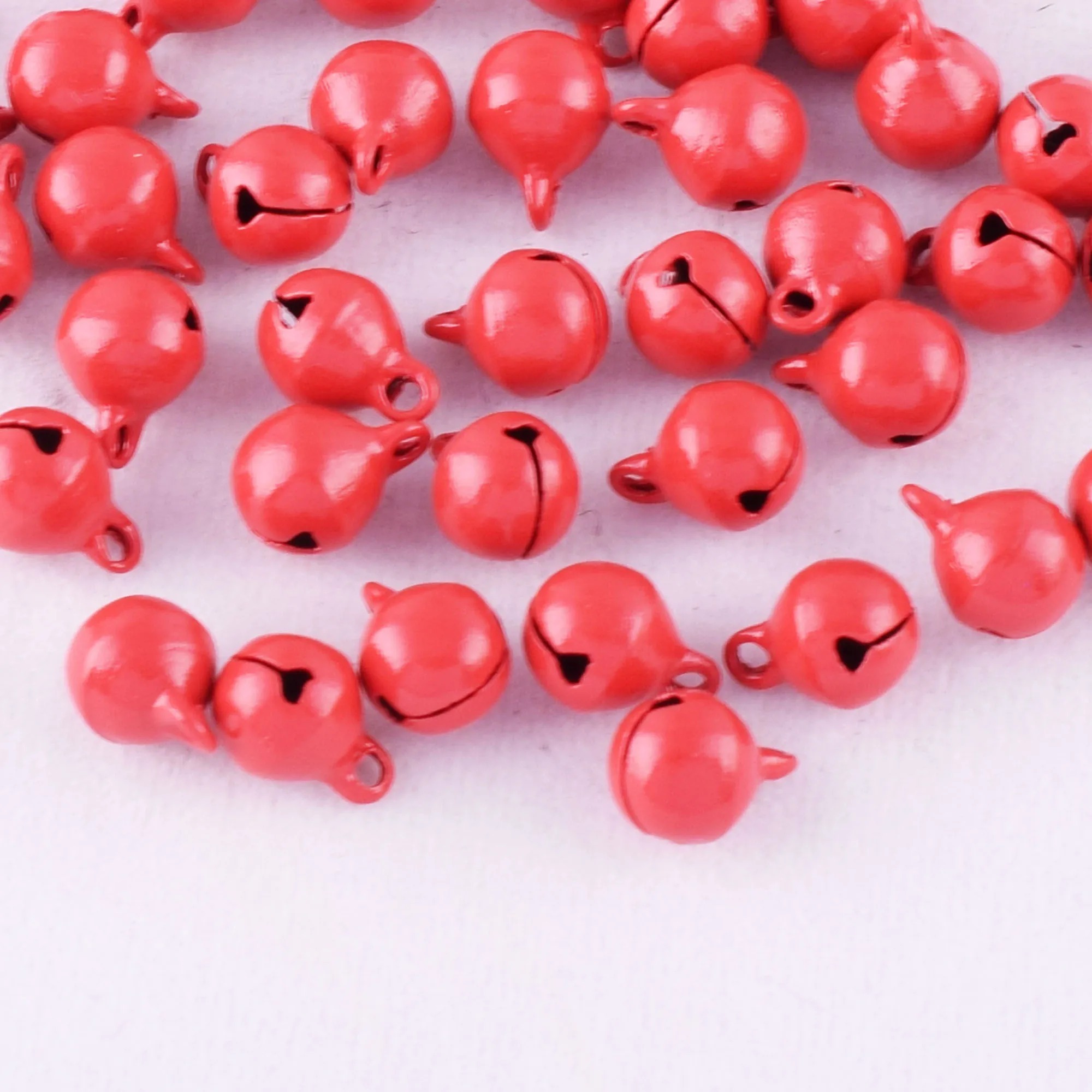 Фото 50/100 шт. рождественские колокольчики красные маленькие подвески-подвески