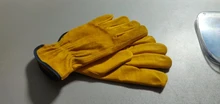 OZERO-guantes de trabajo de cuero de vaca para hombre, guantes de soldadura de trabajo, protectores de seguridad para jardín, deportes, MOTO, resistentes al desgaste, 1008