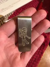 Billetera con grabado personalizado para parejas, billetera con Clip para billetes, bolsillo Delgado, dinero en efectivo, tarjeta de identificación, tarjetero de acero inoxidable, Clip de latón