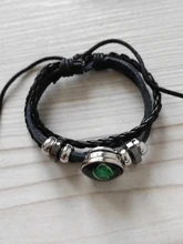 Pulsera de cuero con 12 Constelaciones del zodiaco para hombre y niño, brazalete punk con cuentas, accesorios de viaje