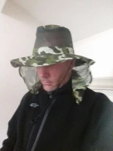 Gorro de pesca al exterior de ala ancha hombre transpirable de malla de pesca Cap playa sombreros de camuflaje sol UV sombra de protección sombrero