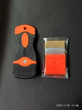 Rasqueta con mango de plástico para maquinilla de afeitar, escurridor con cuchillas de plástico/Metal para quitar pegamento UV, limpiador de pegatinas de pantalla táctil para teléfono móvil