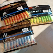 MEREDITH caníbal 80mm 100mm 125mm cebo Artificial suave cebos de pesca leurre shad de cebo T cola Wobblers