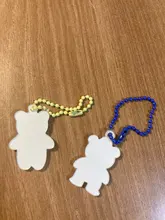 Llaveros de dibujos animados de cereza, Ángel y oso, funda de Metal para auriculares, colgante para chicas, mochila para estudiantes, baratijas de dibujos animados, joyería Kawaii